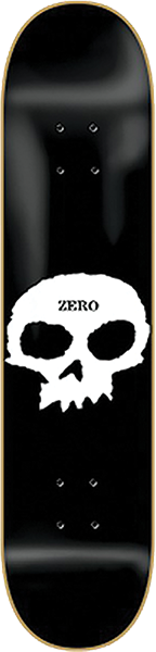 Zero Single Skull Skateboard Deck -7.87 Black/White DECK ONLY