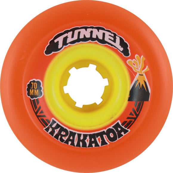 Tunnel Krakatoa Slide 70mm 78a Orange Skateboard Wheels (Set of 4) - Universo Extremo Boards