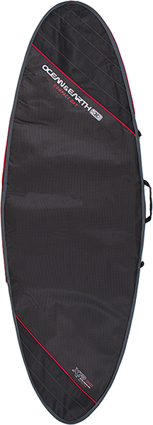 Ocean and Earth Compact Day Fish Cover 6'4" Black/Red