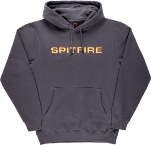Spitfire Classic 87 Emb Hooded Sweatshirt - MEDIUM Charcoal/Red/Gold