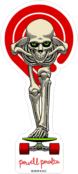 Powell Peralta Tucking Skeleton Decal Single