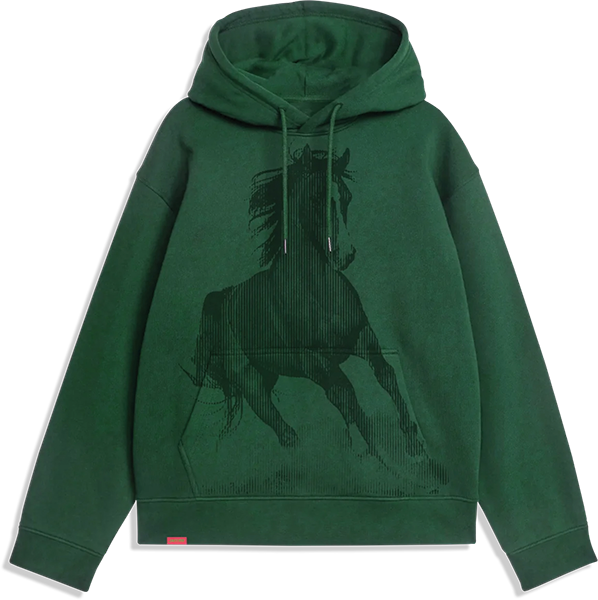 Jacuzzi Horse Hooded Sweatshirt - X-LARGE Alpine Green