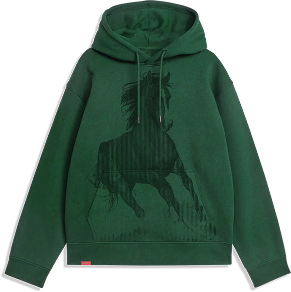 Jacuzzi Horse Hooded Sweatshirt - X-LARGE Alpine Green