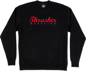 Thrasher Script Crew Sweatshirt - MEDIUM Black