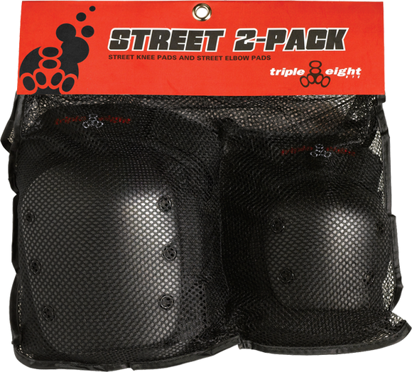 Triple 8 Street 2/Pack - S Black - Knee/Elbow Pad Set