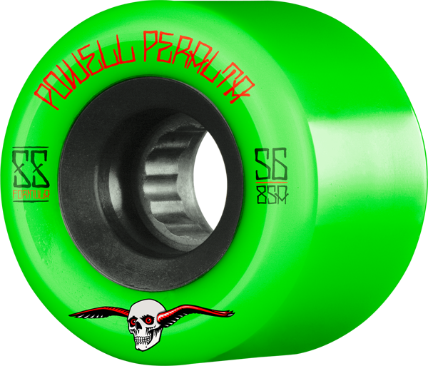 Powell Peralta G-Slides 56mm 85a Green/Black Skateboard Wheels (Set of 4)