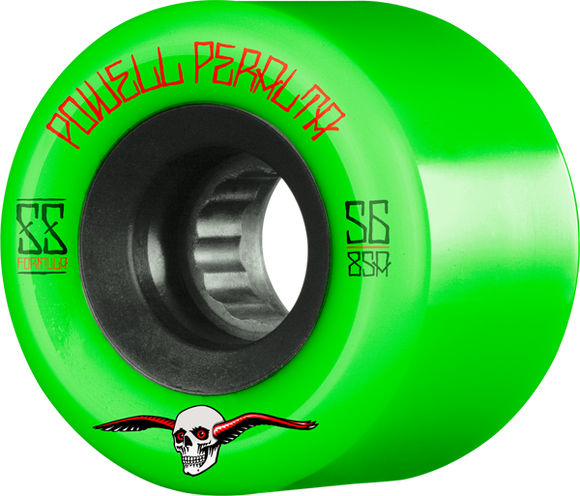 Powell Peralta G-Slides 56mm 85a Green/Black Skateboard Wheels (Set of 4)