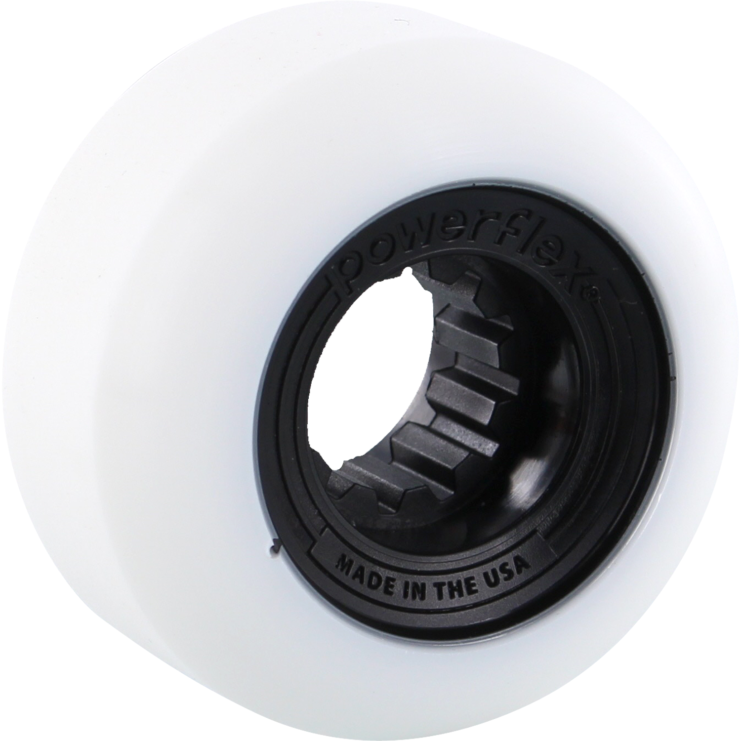 Powerflex Gumball 56mm 83b White/Black Skateboard Wheels (Set of 4)