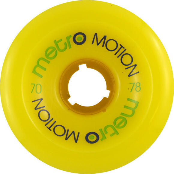 Metro Motion 70mm 78a Yellow Skateboard Wheels (Set Of 4) - Universo Extremo Boards
