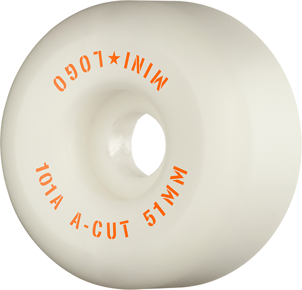 Ml A-Cut 51mm 101a White  Skateboard Wheels (Set of 4)