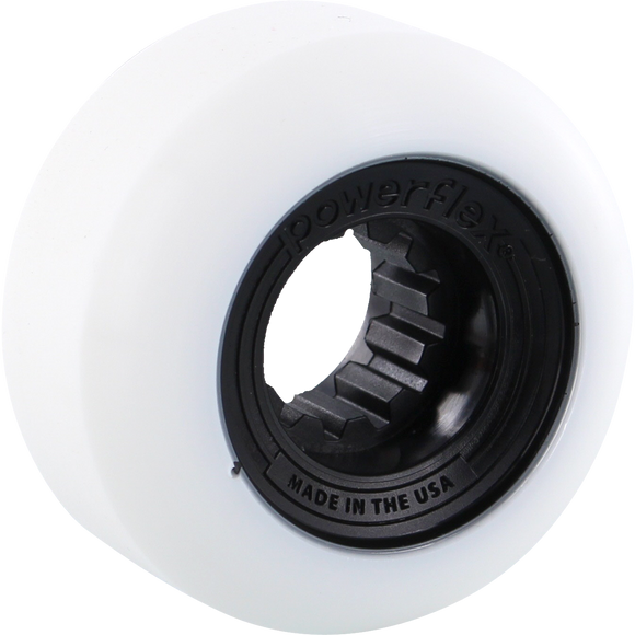 Powerflex Gumball 52mm 83b White/Black Skateboard Wheels (Set of 4)
