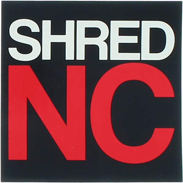 Shred Stickers Printed Shred Nc Stack 3"Black/White/Red