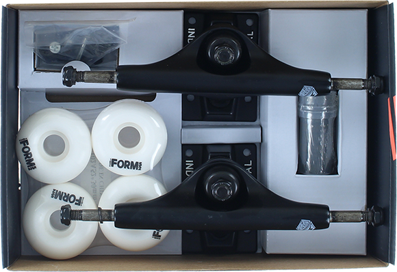 Ins Component Pack 5.5 Black/Black W/52mm White Skateboard Trucks (Set of 2)