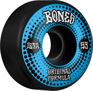 Bones Wheels 100'S Og V4 Originals 53mm 100a Black Skateboard Wheels (Set of 4)