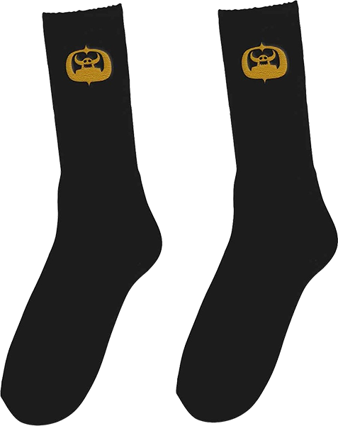 Toy Machine Matokie Emb. Logo Crew Sock Black - Single Pair 