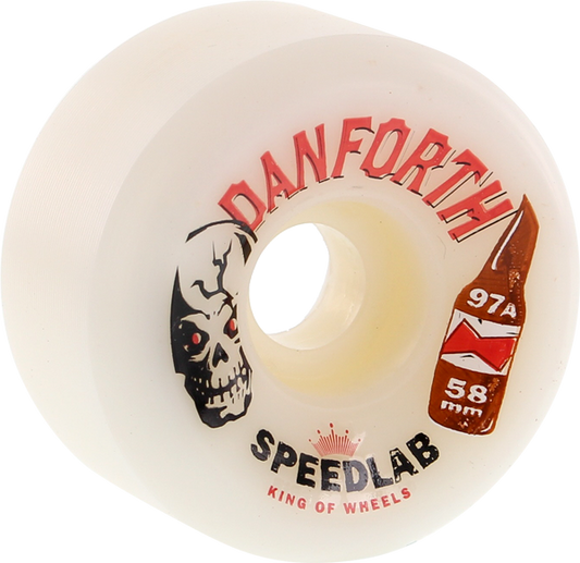 Speedlab Danforth 58mm 97a White Skateboard Wheels (Set of 4)