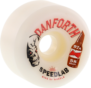 Speedlab Danforth 58mm 97a White Skateboard Wheels (Set of 4)