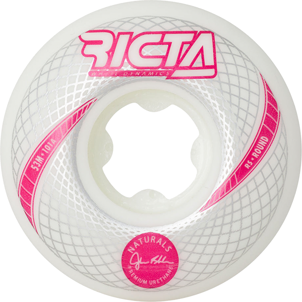 Ricta Shanahan Vortex Naturals Round 53mm 101a White Skateboard Wheels (Set of 4)