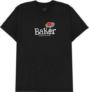 Baker Fleurs Wash T-Shirt - Size: SMALL Black