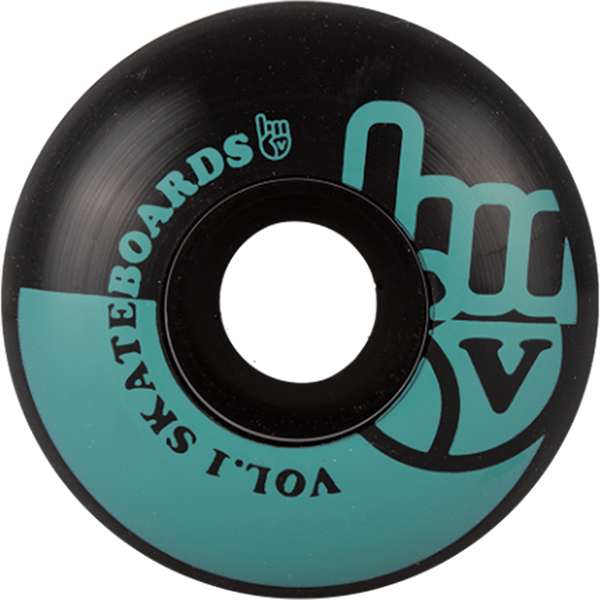 Vol.1 No.1 52mm Black/Teal Skateboard Wheels (Set of 4)