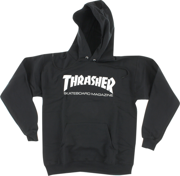 Thrasher Skate Mag Hooded Sweatshirt - LARGE Black/White