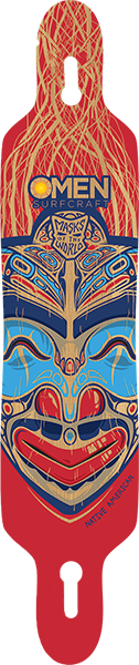 Omen Native American Mask Dt W/Flex Skateboard Deck -9.12x41.5 DECK ONLY