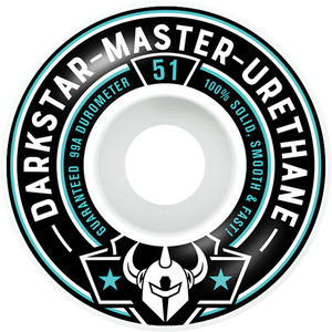 Darkstar Responder 51mm White/Aqua Skateboard Wheels (Set of 4)