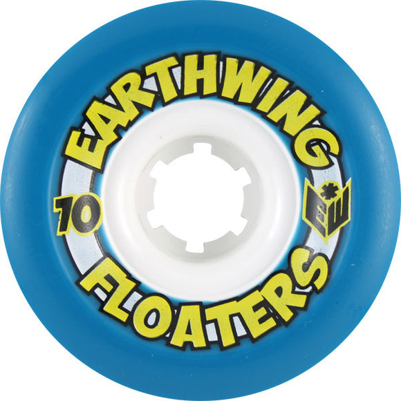 Earthwing Superballs Floater 70mm 81a Blue/White Skateboard Wheels (Set of 4) - Universo Extremo Boards