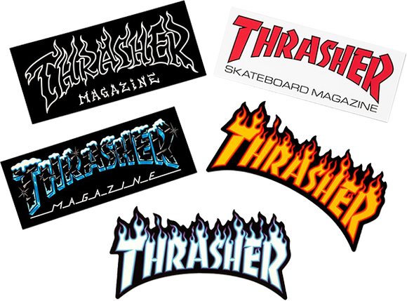 THRASHER 5/PACK ASSORTED DECALS