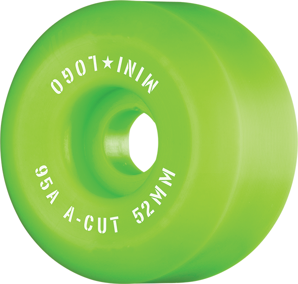 Ml A-Cut Hybrid 52mm 95a Green Skateboard Wheels (Set of 4)