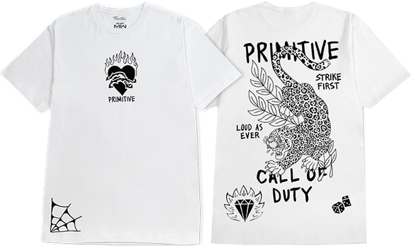 Primitive Task Force T-Shirt - Size: MEDIUM White