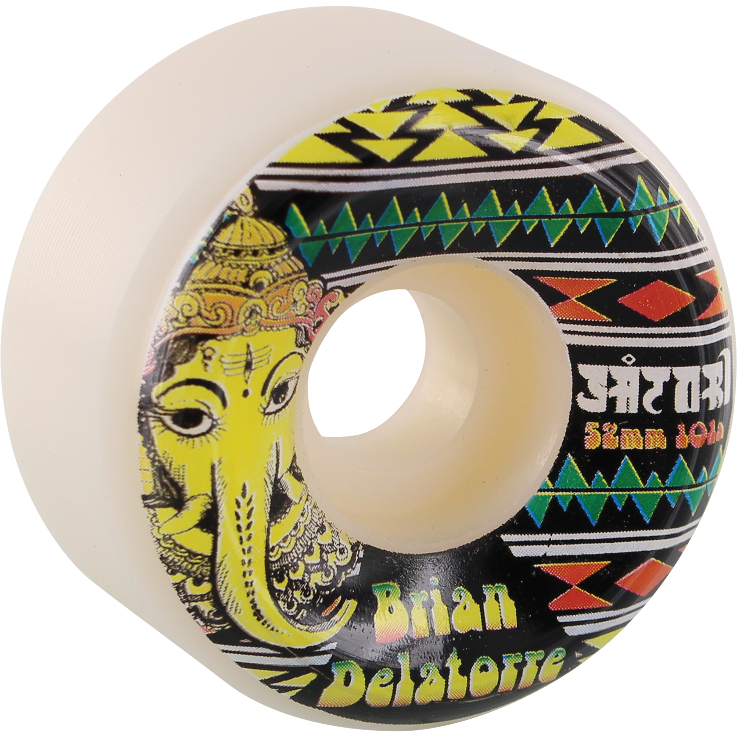 Satori Delatorre Ganesh 52mm 101a White Skateboard Wheels (Set of 4)