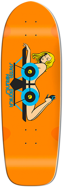 Sma Girl On A Plane Skateboard Deck -9.5x29.25 Orange DECK ONLY