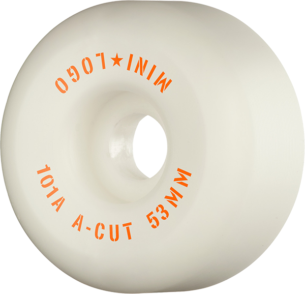 Mini Logo A-Cut 53mm 101a White  Skateboard Wheels (Set of 4)