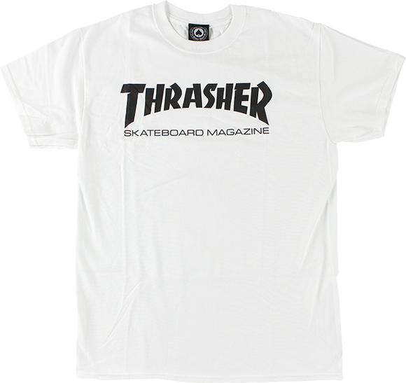 Thrasher Skate Mag T-Shirt - Size: LARGE White/Black