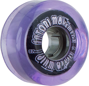 Satori Lifted Whip Cruiser 57mm 78a Clear.Purple Skateboard Wheels (Set of 4)