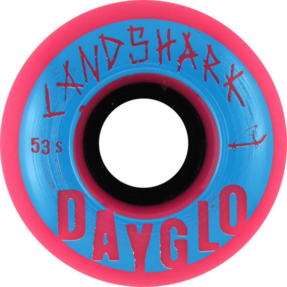 Landshark Dayglo Pink Skateboard Wheels - 53mm 99a (Set of 4) - Universo Extremo Boards