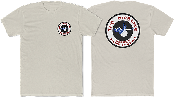 45rpm Pipeline Skatepark T-Shirt - Size: LARGE Tan