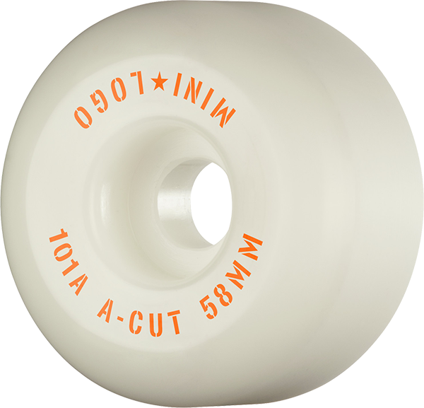 Mini Logo A-Cut 58mm 101a White  Skateboard Wheels (Set of 4)