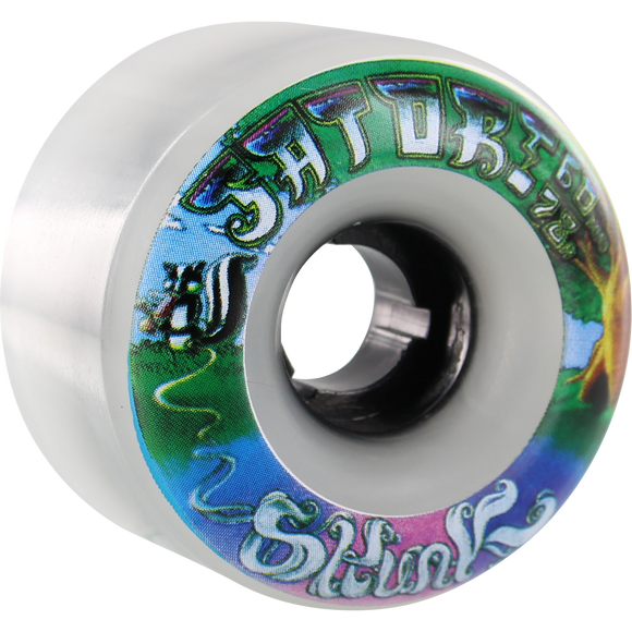 Satori Goo Ball Skunk 60mm 78a Clear White Skateboard Wheels (Set of 4)