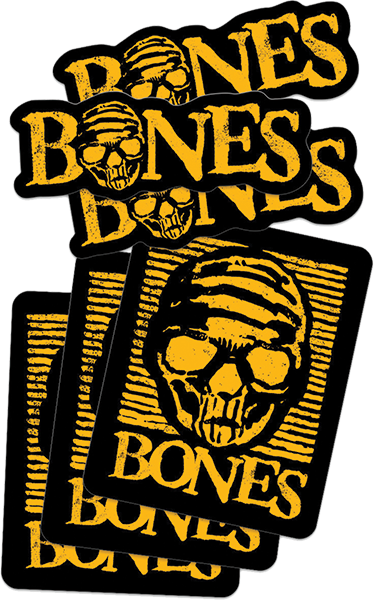 Bones Wheels Wheels 10/Pk Assorted Black And Gold Logos