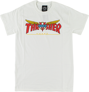 Thrasher Venture Collab T-Shirt - Size: SMALL White/Red/Yellow