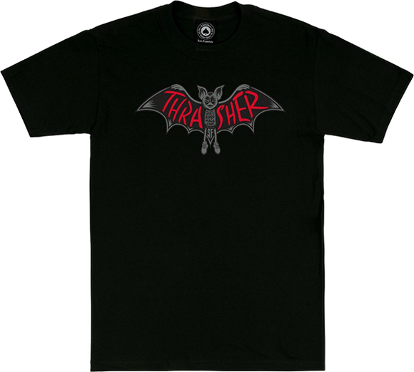 Thrasher Bat T-Shirt - Size: SMALL Black