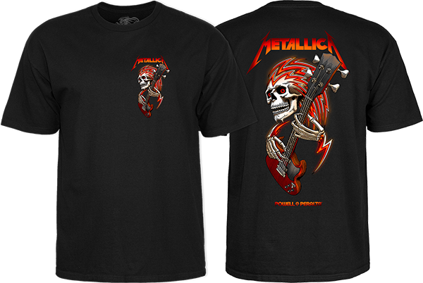 Powell Peralta Metallica Collab T-Shirt - Size: SMALL Black