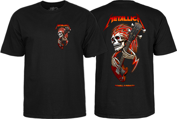 Powell Peralta Metallica Collab T-Shirt - Size: SMALL Black