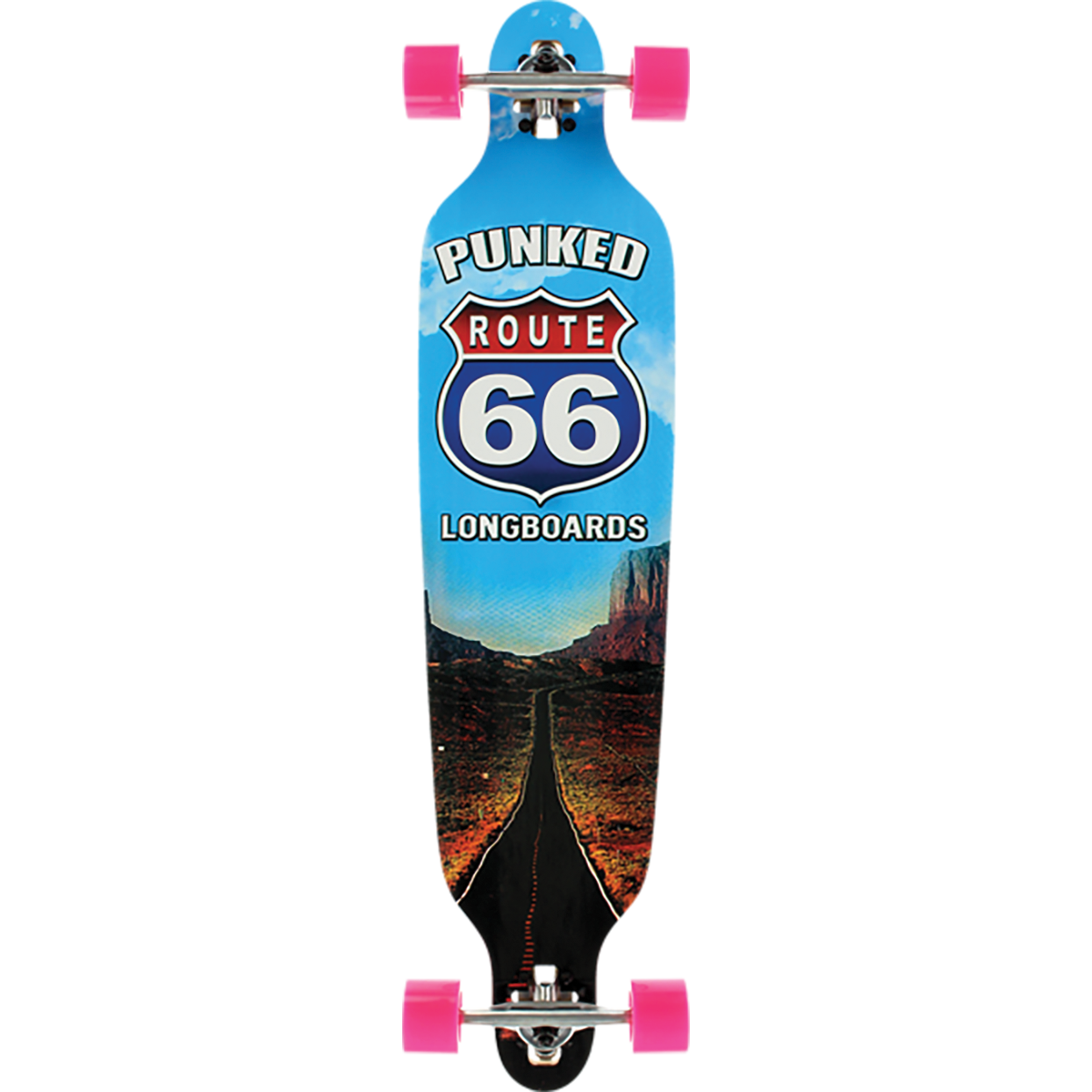 Punked Complete Longboard Skateboard Variation - Ready To Ride out of the Box!