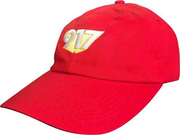 Call Me 917 3D Dad Skate Skate HAT - Adjustable Red  