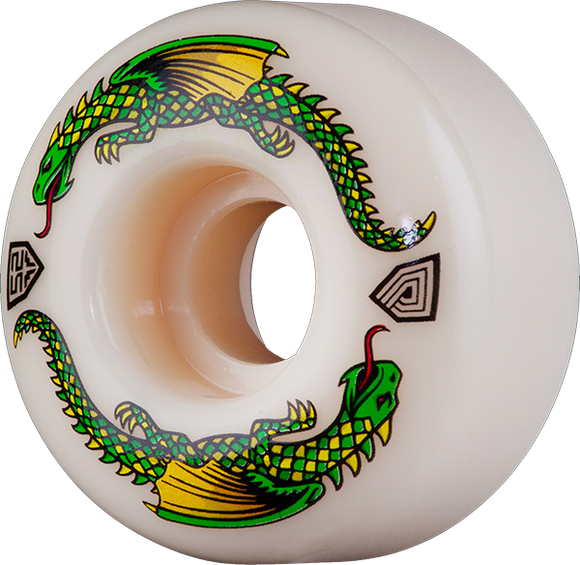 Powell Peralta Df Green Dragon 52/31mm 93a White Skateboard Wheels (Set of 4)