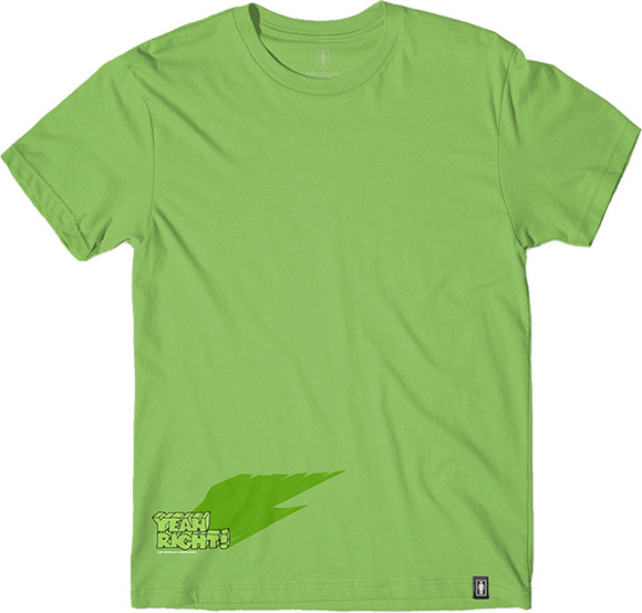 Girl Yeah Right Shadow T-Shirt - Size: SMALL Lime Green