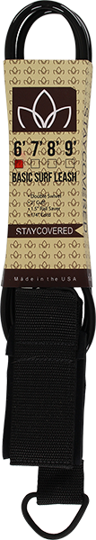 Stay Covered Basic 6' Surfboard Leash - Black 